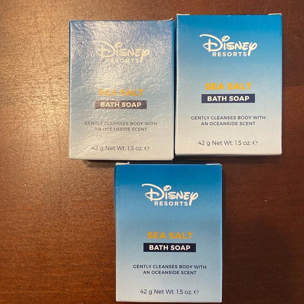 Disney Resorts sea salt bath soaps set of 3 1.5 oz ea
